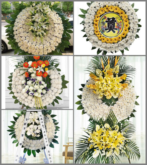 广东梅州市平远县东石镇白岭村花圈速递