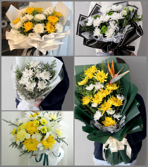 广东梅州市平远县东石镇白岭村白事花束代送